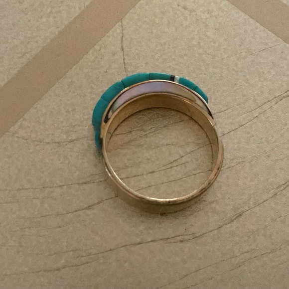 Authentic Turquoise Band Vintage Ring 6.5 - Picture 9 of 11
